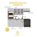 Ver imagem 5 de Armário de Cozinha Modulada Compacta Fidelitá Nara 100% MDF 4 Peças 270cm 12 Portas 2 Gavetas sem