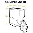 Ver imagem 3 de Dispenser 10 Módulos 45 Litros ou 20 Kilos Armazenamento Ração Grãos Cereais Graviton Dispenser