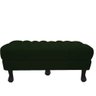 Recamier Baú Luis Xv Capitonê Retrô 160cm Suede Verde Pés Madeira Ms Decor - 3