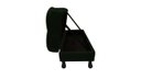 Ver imagem 2 de Recamier Baú Luis Xv Capitonê Retrô 160cm Suede Verde Pés Madeira Ms Decor