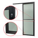 Ver imagem 4 de Porta de Correr Suspensa Vidrao Dir L.25 Preta 210x100 Brimak