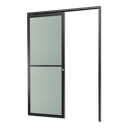 Ver imagem 1 de Porta de Correr Suspensa Vidrao Dir L.25 Preta 210x100 Brimak