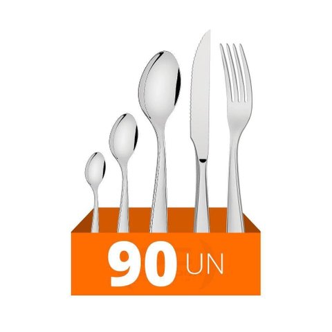 Faqueiro Laguna com 90 Peças Luxo Totalmente em Aço Inox Itop - Tramontina