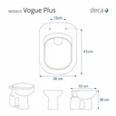 Ver imagem 3 de Assento Sanitário Vogue Plus Branco para vaso Deca Com Ferragem Dourada