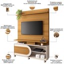 Ver imagem 3 de Estante Painel para Tv 55 Pol 136cm 1 Porta Mars B01 Cinamomo Off White - Lyam Decor