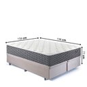 Ver imagem 2 de Base Box Baú Queen Bipartido 158x198 Suede com Colchão Relax Fresh Molas Ensacadas
