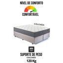 Ver mais imagens de Base Box Baú Queen Bipartido 158x198 Suede com Colchão Relax Fresh Molas Ensacadas