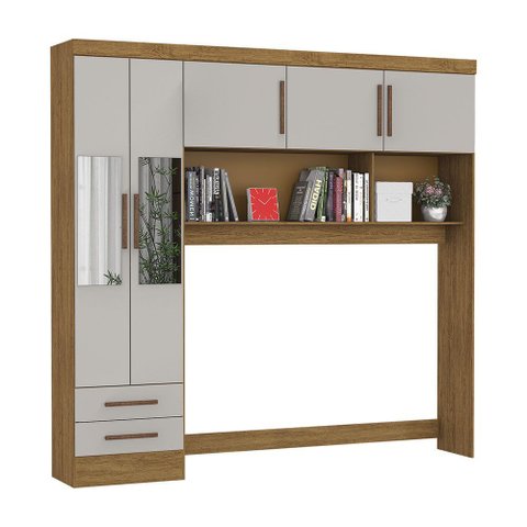 Guarda-roupa Modulado 5 Portas 2 Gavetas com Espelho Carioca Móveis