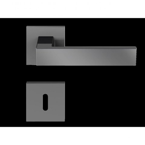 Fechadura Beethoven Grafite Polido Interna Cinza Pado