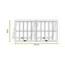 Ver imagem 5 de Vitro Maxim Ar com Grade 2 Seções Branco 80x150 Linha 25 Jade