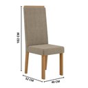 Ver imagem 6 de Kit 4 Cadeiras Nice com Espaldar – Tecido Veludo Suede Pés em Mdf com Sapatilhas Plásticas Mel/