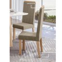 Ver imagem 5 de Kit 4 Cadeiras Nice com Espaldar – Tecido Veludo Suede Pés em Mdf com Sapatilhas Plásticas Mel/