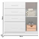 Ver imagem 7 de Guarda Roupa Infantil Lima com Cômoda Vênus e Armário Multiuso New Íris Branco Brilho – Moval