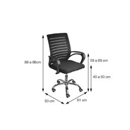 Cadeira Escritório Diretor Office Tela Mesh Viena 3324 - 4
