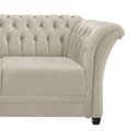 Ver imagem 5 de Sofá Recamier Divã Chesterfield 200cm Sofia Linho Bege Capitonê- Mabe Magazine