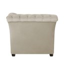 Ver imagem 4 de Sofá Recamier Divã Chesterfield 200cm Sofia Linho Bege Capitonê- Mabe Magazine