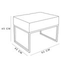 Ver imagem 5 de Puff Lisa Suede Preto Base Metálica Industrial Preto Pallazio