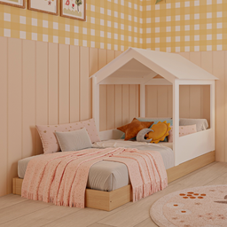 Bicama Infantil com Casinha 2 em 1 Montessoriana Linha Play Quater - 4