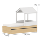 Ver imagem 2 de Bicama Infantil com Casinha 2 em 1 Montessoriana Linha Play Quater