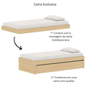 Ver mais imagens de Bicama Infantil com Casinha 2 em 1 Montessoriana Linha Play Quater