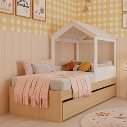 Bicama Infantil com Casinha 2 em 1 Montessoriana Linha Play Quater - 1