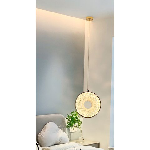 Pendente Redondo Dourado com Acrílico 15,5cm Led 7W 3200K Bivolt