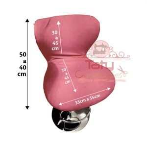 Capa para Banqueta Slim:rosa Clara