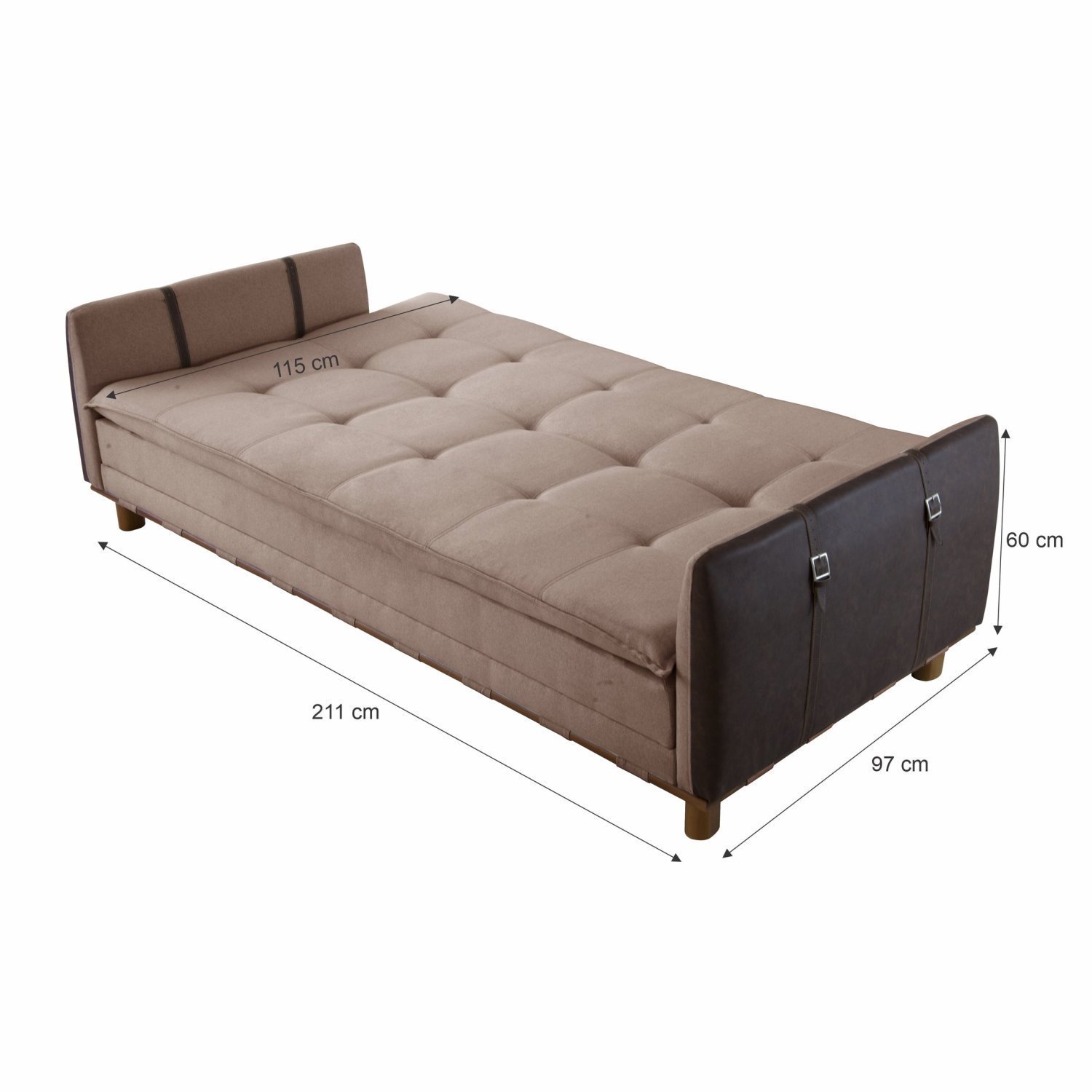 Sofá Cama 3 Lugares 211cm Berlim  - 4