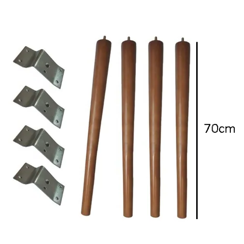Kit 4 Pés Palito 70cm + 4 Suportes Inclinado