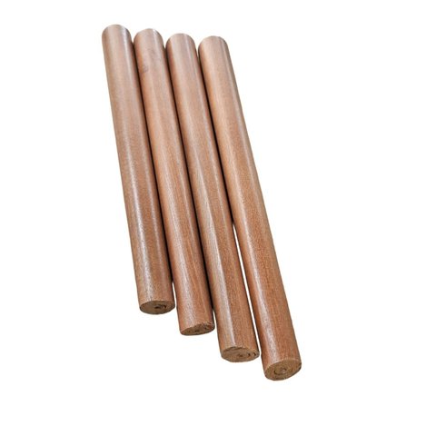 Kit 4 Pés Palito 70cm Madeira Eucalipto Tratado para Mesa e Aparador com Chapinha de Metal