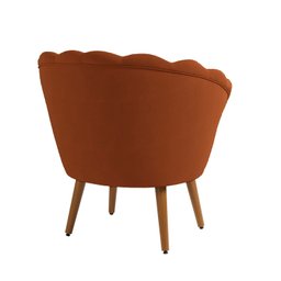 Kit 2 Poltronas Pétala Sued Terracota Pés Palito - Kimi Design - 4