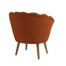 Kit 2 Poltronas Pétala Sued Terracota Pés Palito - Kimi Design - 4