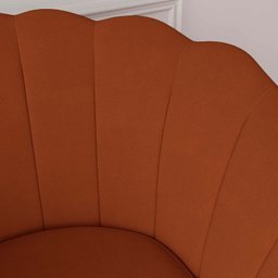 Kit 2 Poltronas Pétala Sued Terracota Pés Palito - Kimi Design - 3