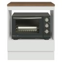 Ver imagem 7 de Balcão para Forno/micro-ondas 70 Cm 1 Gaveta Branco Tampo Rustic Madesa