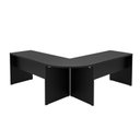 Ver mais imagens de Mesa Escrivaninha em L Canto Arredondado 1400x600 Netmobil - Preto
