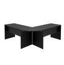 Ver mais imagens de Mesa Escrivaninha em L Canto Arredondado 1400x600 Netmobil - Preto