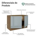 Ver imagem 3 de Balcão Gabinete de Pia 120 cm 2 Portas (sem Tampo) Rustic/Cinza Lux Madesa