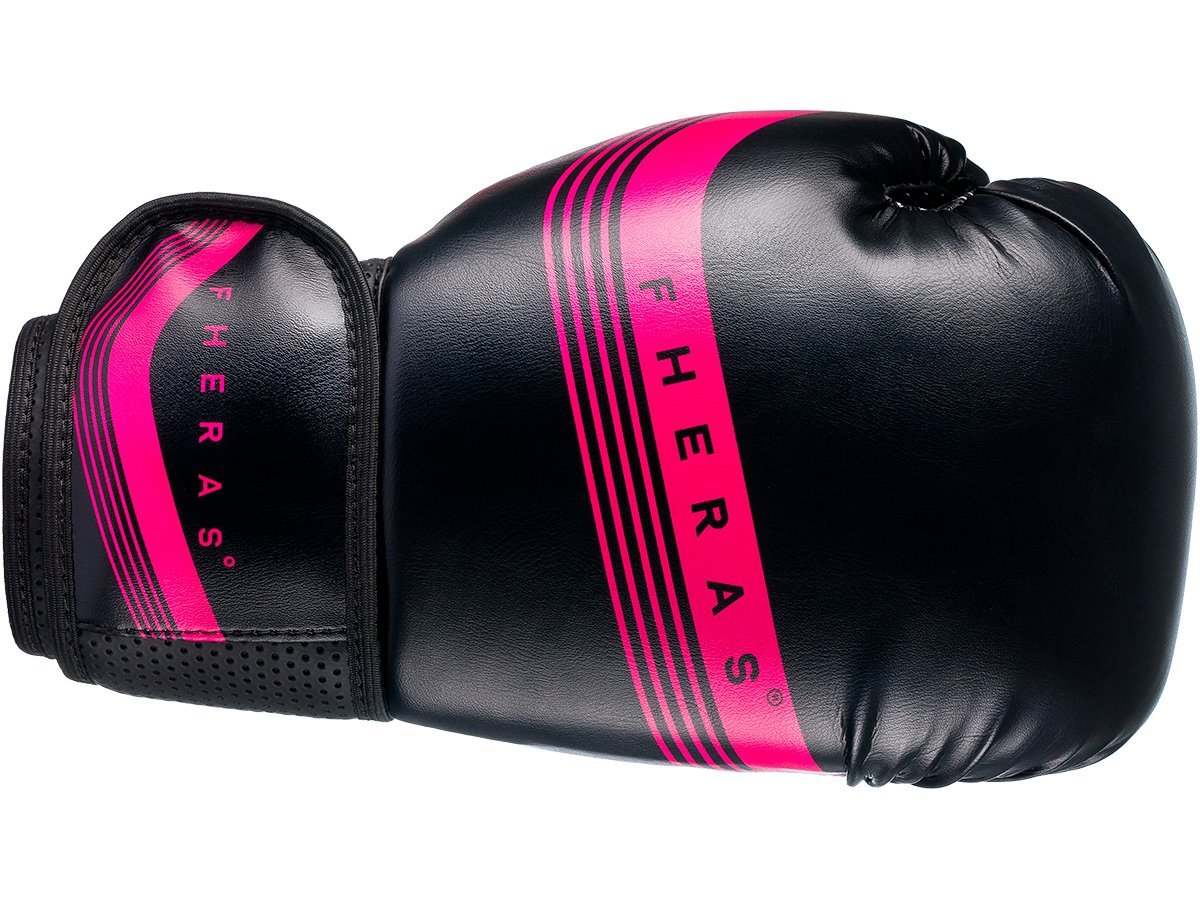 Kit Luva de Boxe Muay Thai MMA Line Rosa Bandagem Bucal 08oz - 3