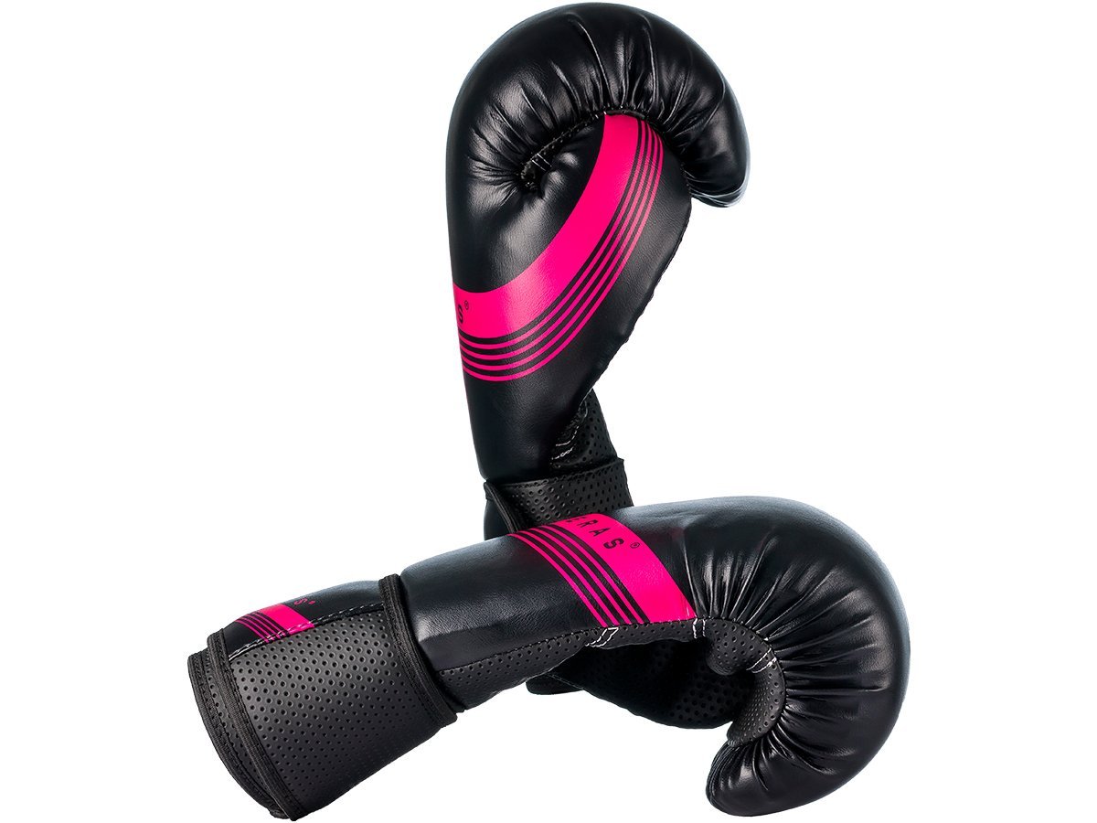 Kit Luva de Boxe Muay Thai MMA Line Rosa Bandagem Bucal 08oz - 5