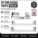 Ver imagem 3 de Kit Acessórios para Banheiro Inox 4 Peças Master Slim Df