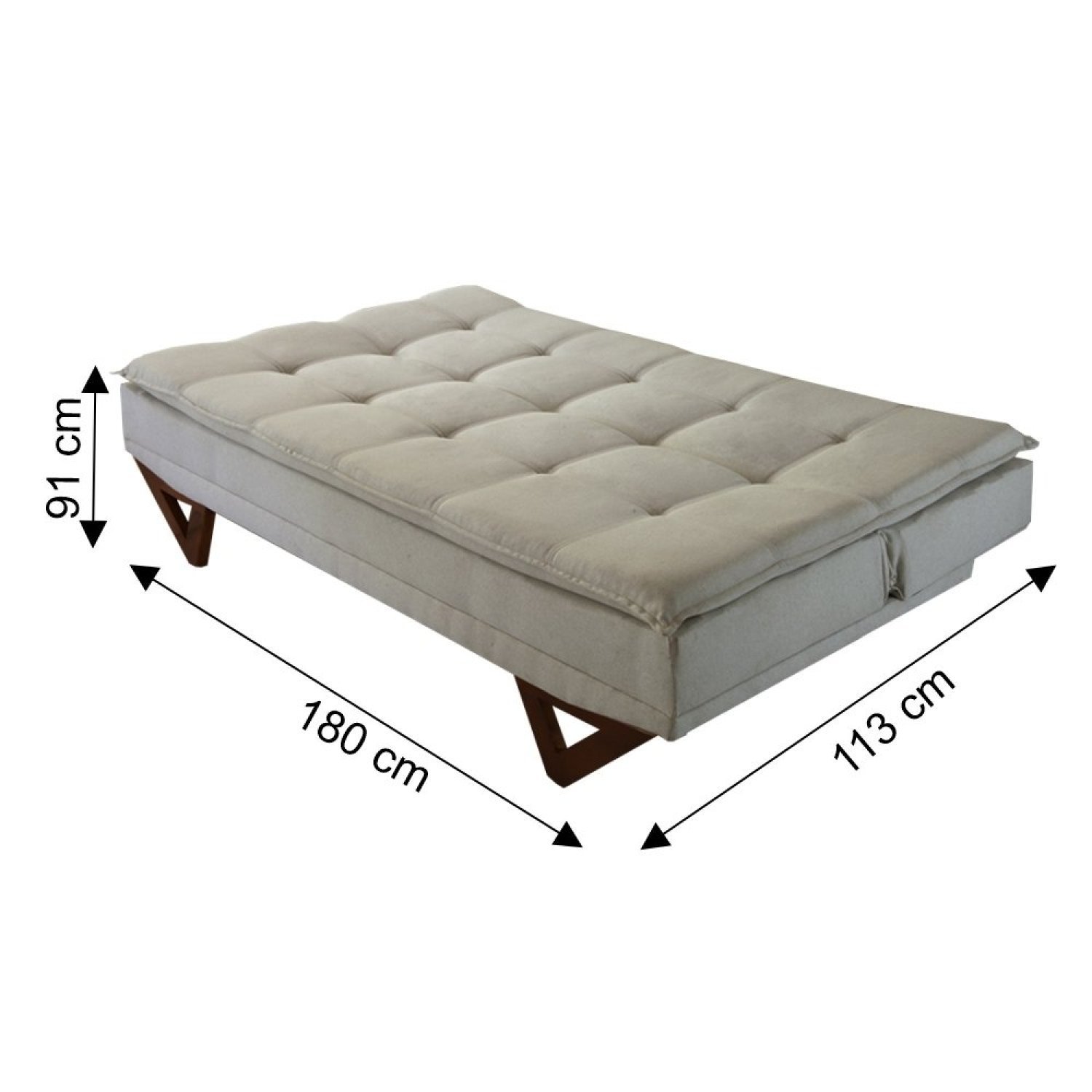 Sofá Cama 3 Lugares 180cm Dubai  - 4