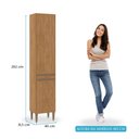 Ver imagem 3 de Paneleiro 2 Portas para Cozinha Modulada Paris 202cm Menu Móveis Freijó