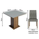 Ver imagem 6 de Conj. Mesa Tampo De Madeira 4 Cadeiras Rustic/Cinza/silver