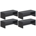 Ver imagem 1 de Kit 04 Suportes Stand Para Monitores Mesa Escritório Home Office Lap L03 Preto - Lyam Decor