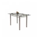 Ver imagem 4 de Conjunto de Mesa Tubular 6 Cadeiras 140cm com Tampo de Vidro Melissa Branco/Preto/Pérola