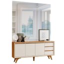 Ver mais imagens de Buffet Piazza 3 Portas Pés Madeira Maciça - Mavaular Naturalle/off White