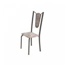 Ver imagem 5 de Conjunto de Mesa Tubular 6 Cadeiras 140cm com Tampo de Vidro Melissa Prata/Botanic Cinza