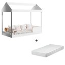 Ver imagem 1 de Cama Infantil Montessoriana Crystal Baby Branco + Colchão Incluso