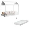 Cama Infantil Montessoriana Crystal Baby Branco + Colchão Incluso - 1