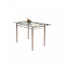 Ver imagem 4 de Conjunto de Mesa Tubular 6 Cadeiras 140cm com Tampo de Vidro Melissa Branco/Paraopeba/Pérola